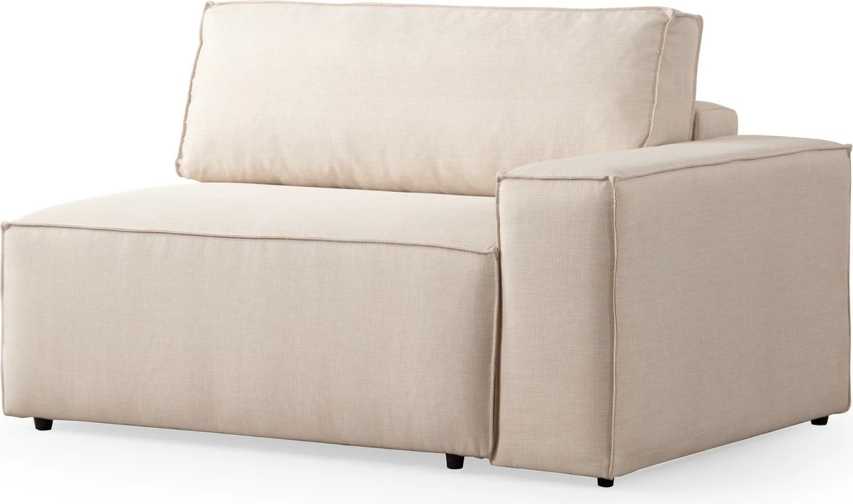 Kënd divan-krevat Atelier del Sofa, model Pırlo kënd i majtë, ngjyrë ecru