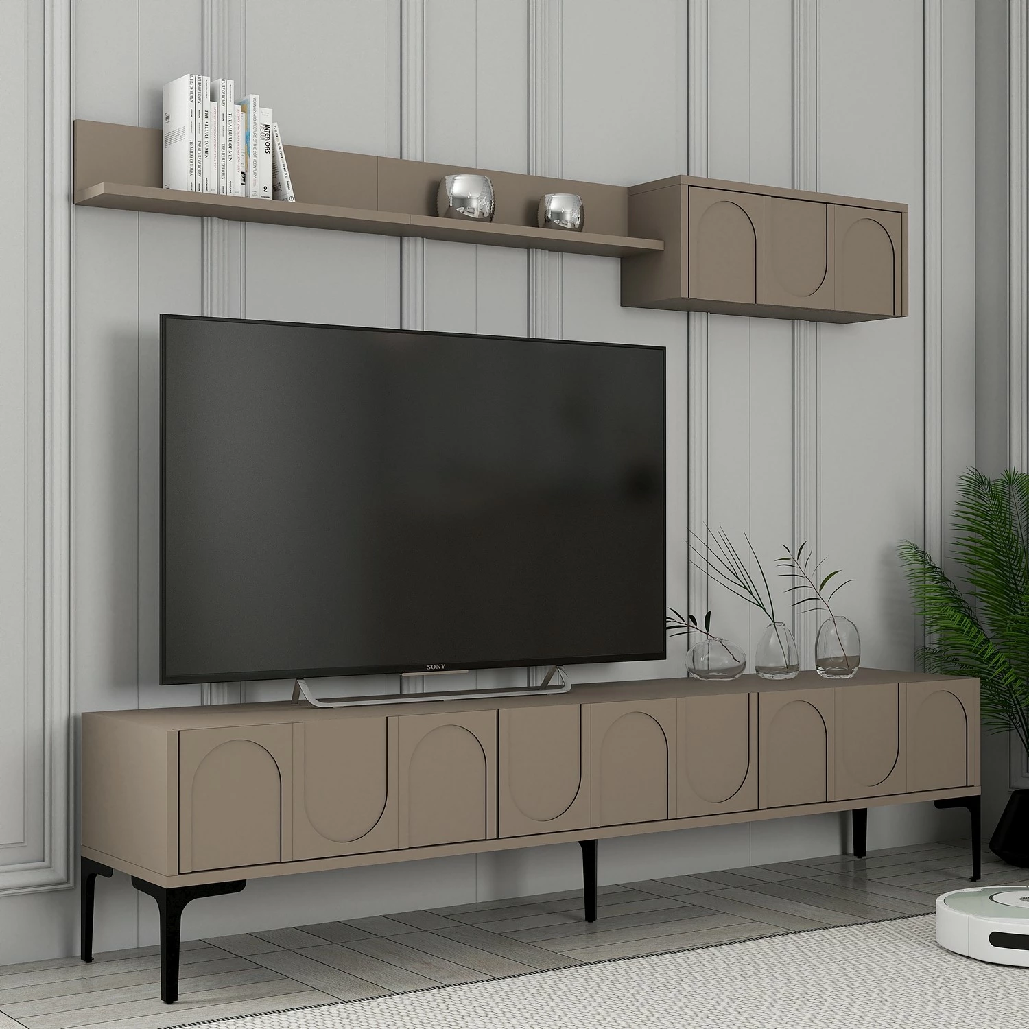 Njësi TV Skye Decor, Lyon 2 - Atlas, e zezë