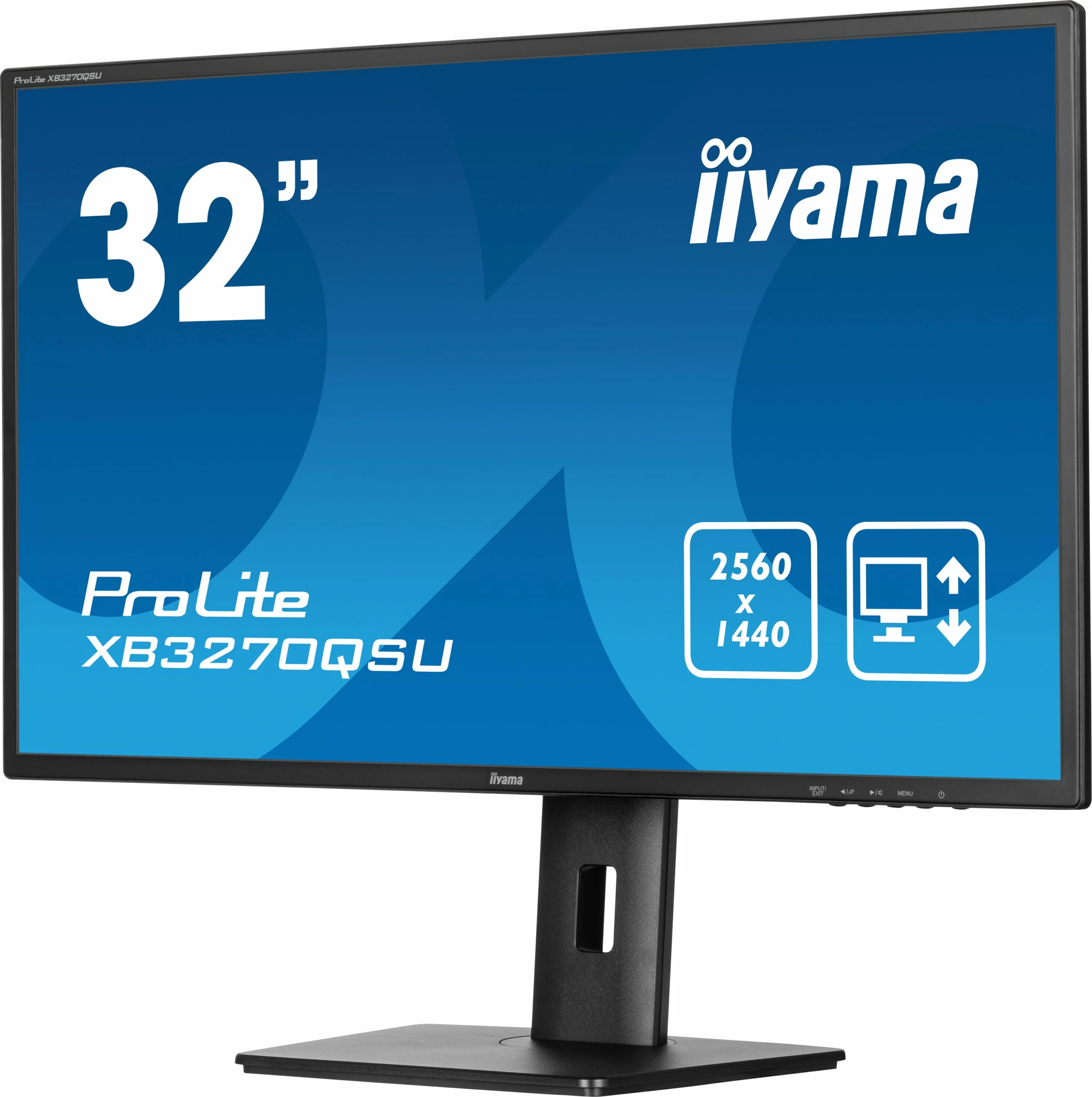 Monitor iiyama ProLite XB3270QSU-B1, 32", 2560 x 1440, Wide Quad HD, LED, e zezë