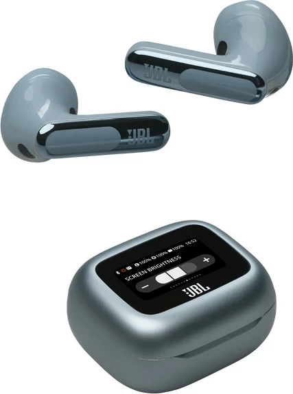 Kufje JBL Live Flex 3, wireless ANC, 50h bateri, Smart Charging Case me ekran, blu