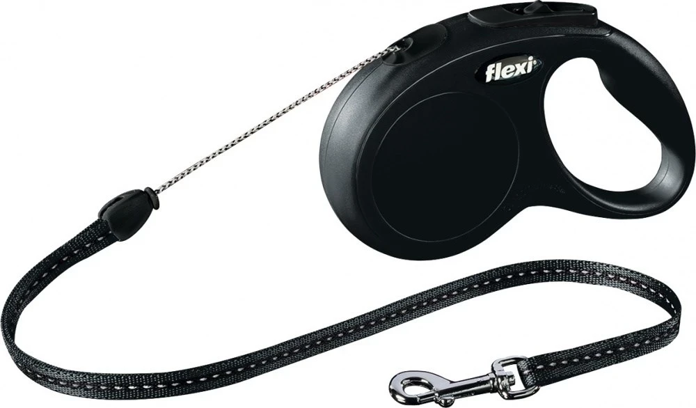 Litar për qen Flexi, 5m, i zi