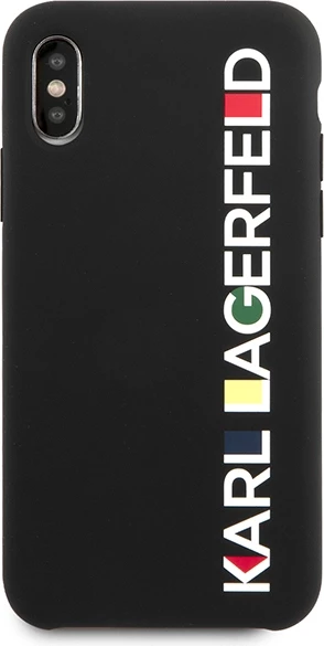 Mbështjellës Karl Lagerfeld Glossy Bauhaus Logo për iPhone X/XS, i zi