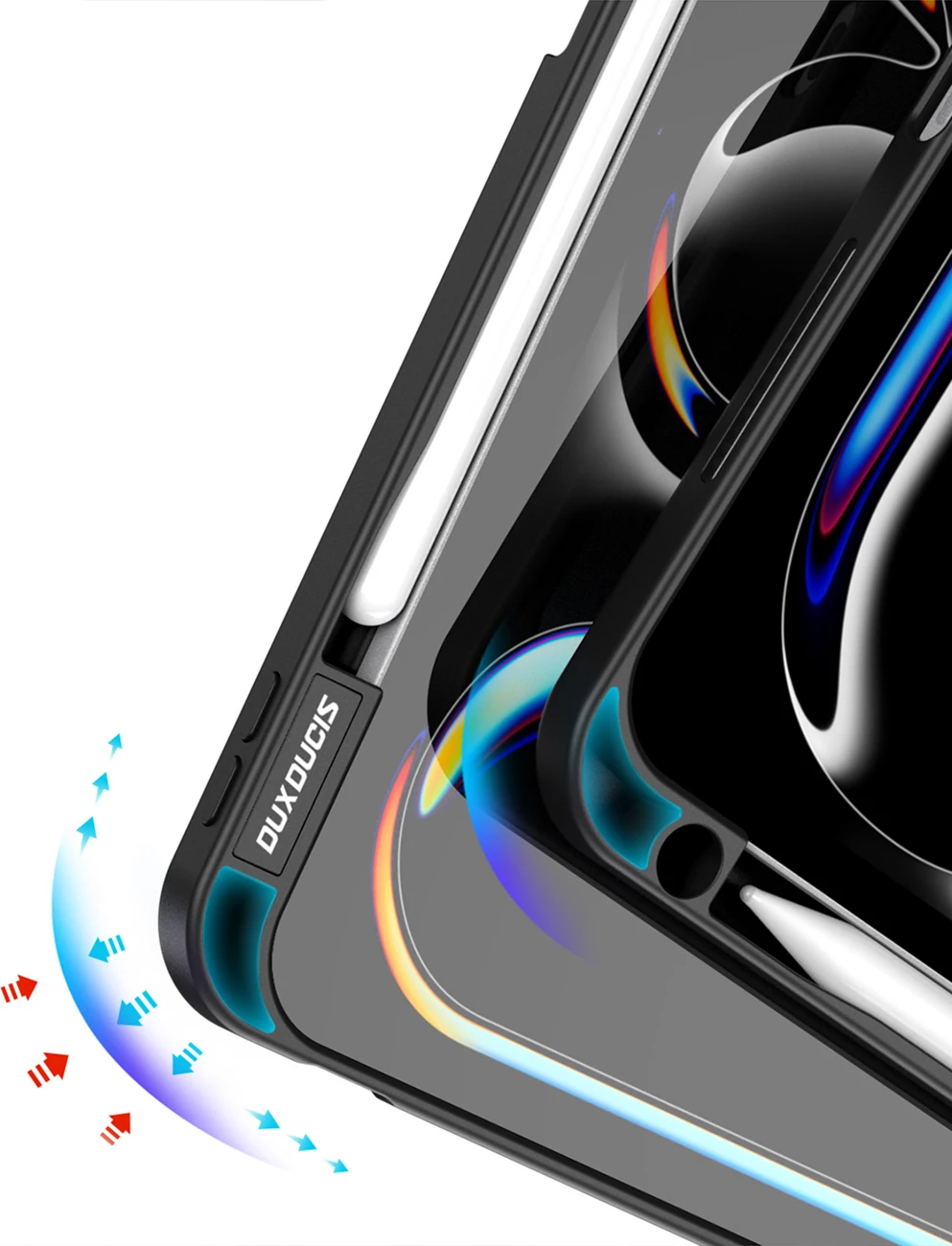 Mbështjellës Dux Ducis Magi për iPad Pro 11\" (2024/2025), me stand, i zi