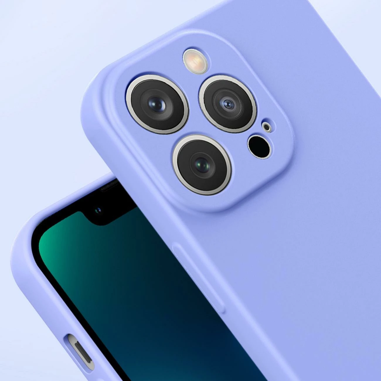 Mbështjellës silikoni Hurtel për iPhone 13 Pro Max, mint green