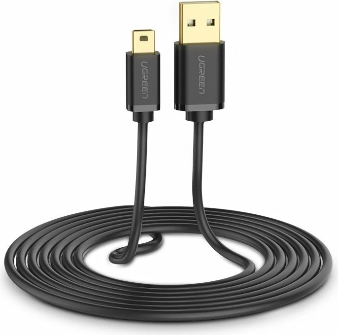 Kabllo USB në mini USB Ugreen US132 30472, 2 m, e zezë