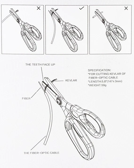 Gërshërë Logilink WZ0065, për fibra Kevlar, ngjyrë blu e errët