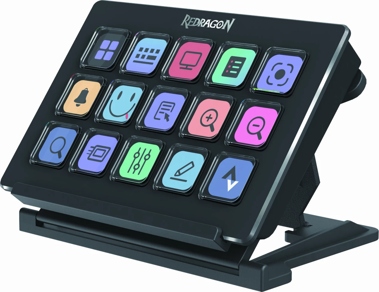 Panel kontrolli për streaming Redragon SS-550 Stream Station, 15 butona LCD, USB, i zi