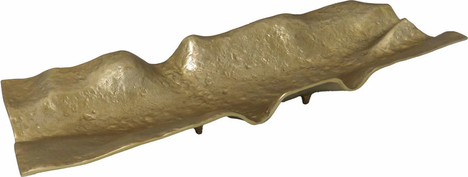 Tabakë dekorative GRANTAS, alumin, ngjyrë ari, 60x21x7cm