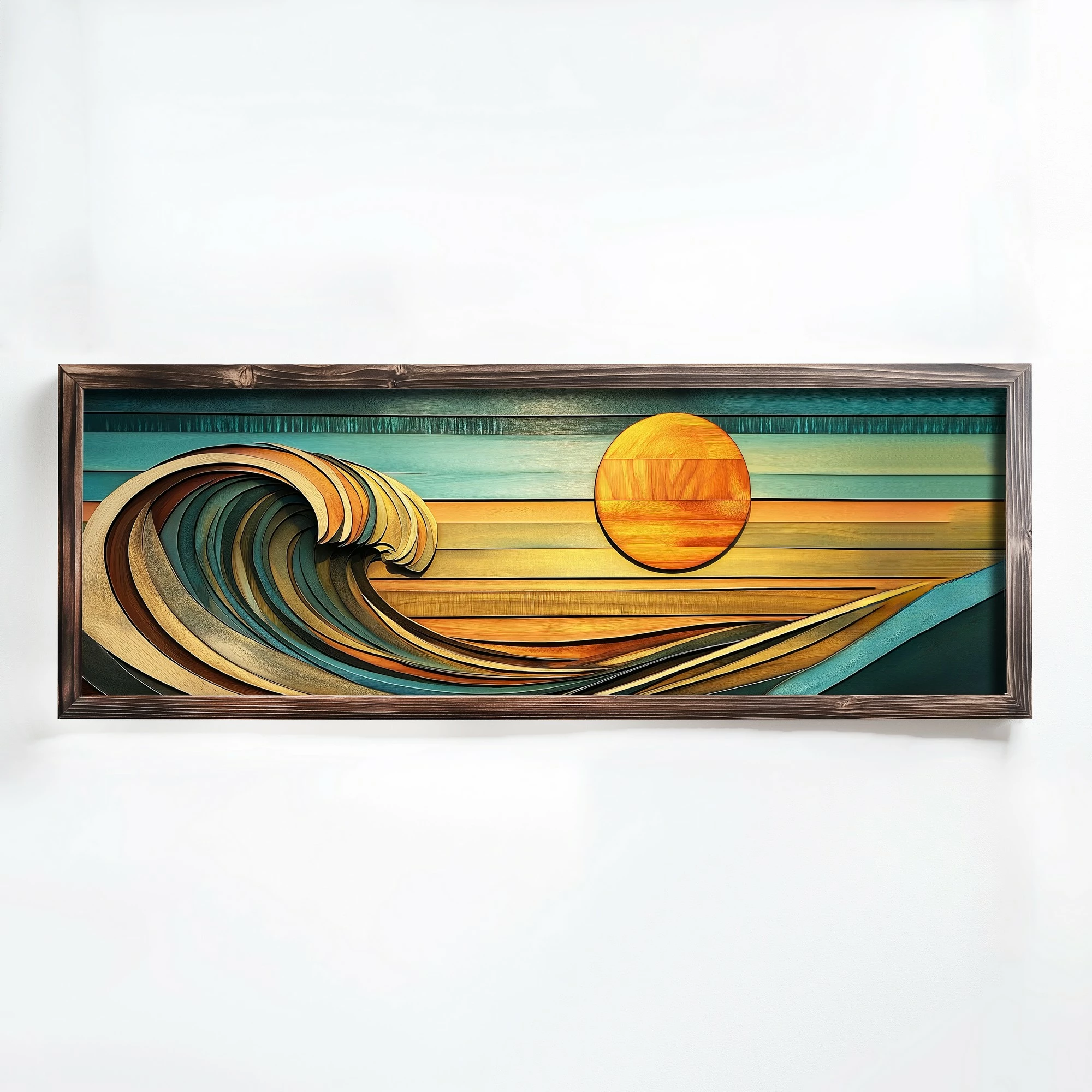 Pikturë dekorative me kornizë MDF, Wallity, EMR030, shumëngjyrëshe, 40x120x3.5cm