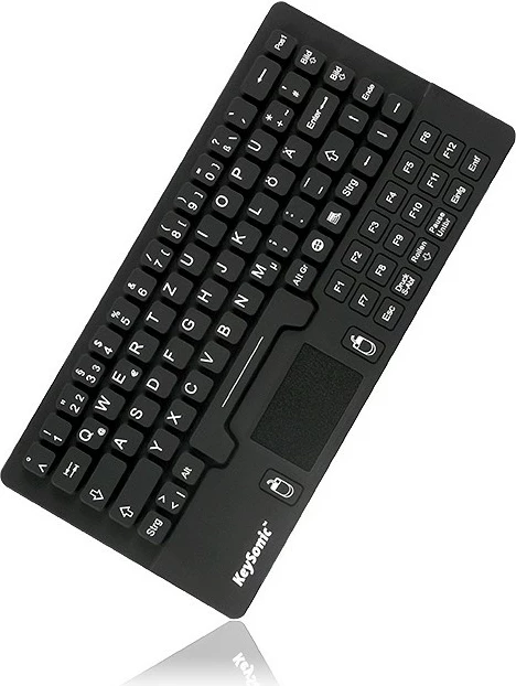 Tastierë mini KeySonic KSK-5031IN, mekanike, me touchpad, USB, e zezë