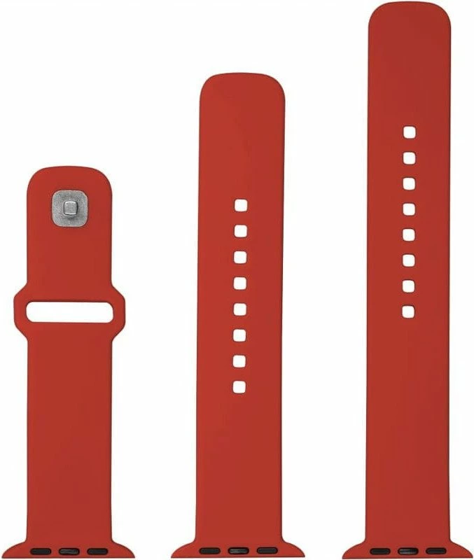 Rrip silikoni Smartwatch Fixed FIXSST2-434-RD për Apple Watch 42/44/45 mm, 2 gjatësi (22/24 cm), kuqe