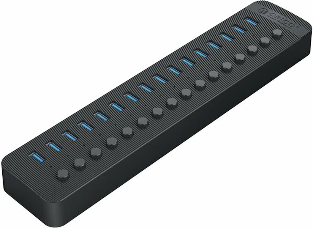 USB hub Orico CT2U3-16AB-EU-BK-BP 16x USB-A 3.2 Gen1 5 Gbps, aktiv, zi