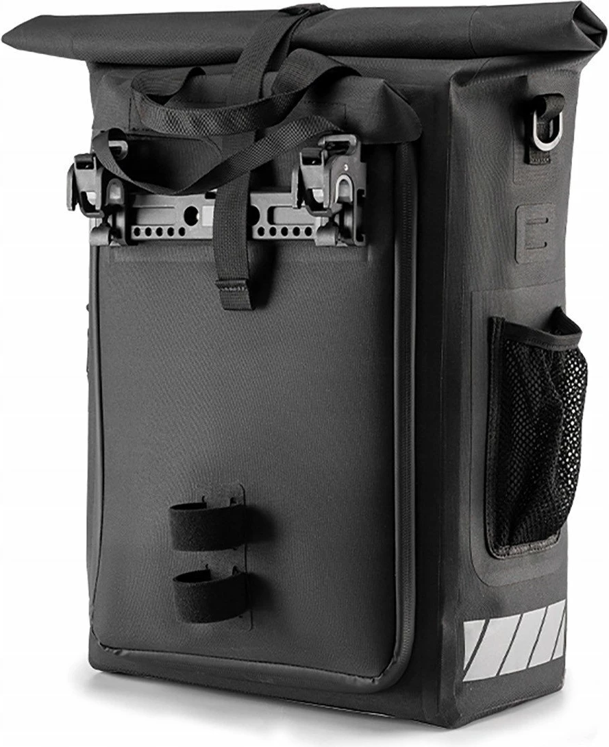 Çantë bagazhi për biçikletë RockBros 2-në-1 pannier/shpinore 18L waterproof me grep helmete, e zezë