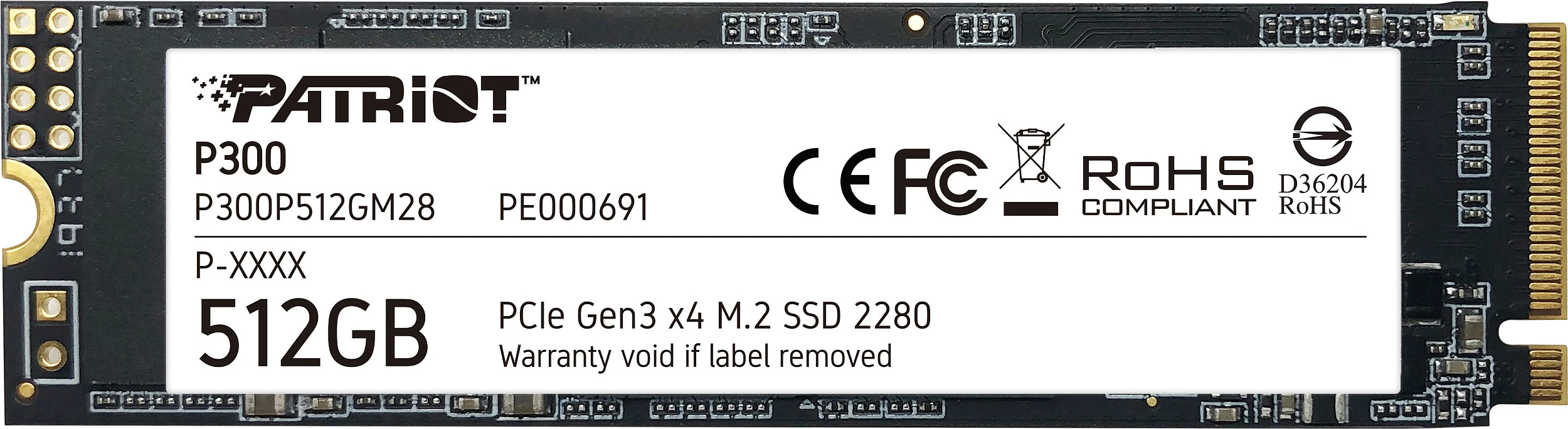 SSD M.2 Patriot P300 512GB PCIe 3.0 x4 NVMe 2280