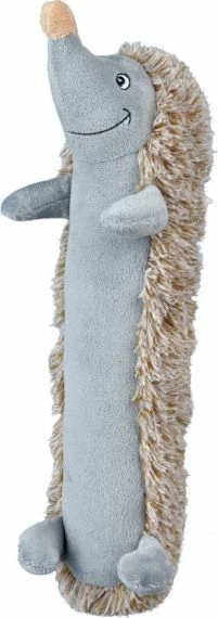 Lodër për qen Trixie Hedgehog 37 cm prej pelushi, gri/bezhë