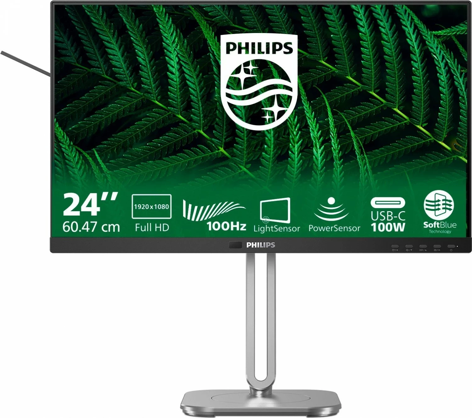 Monitor Philips 24B2G5301, 23.8 inç, IPS, Full HD, 100Hz, grafit