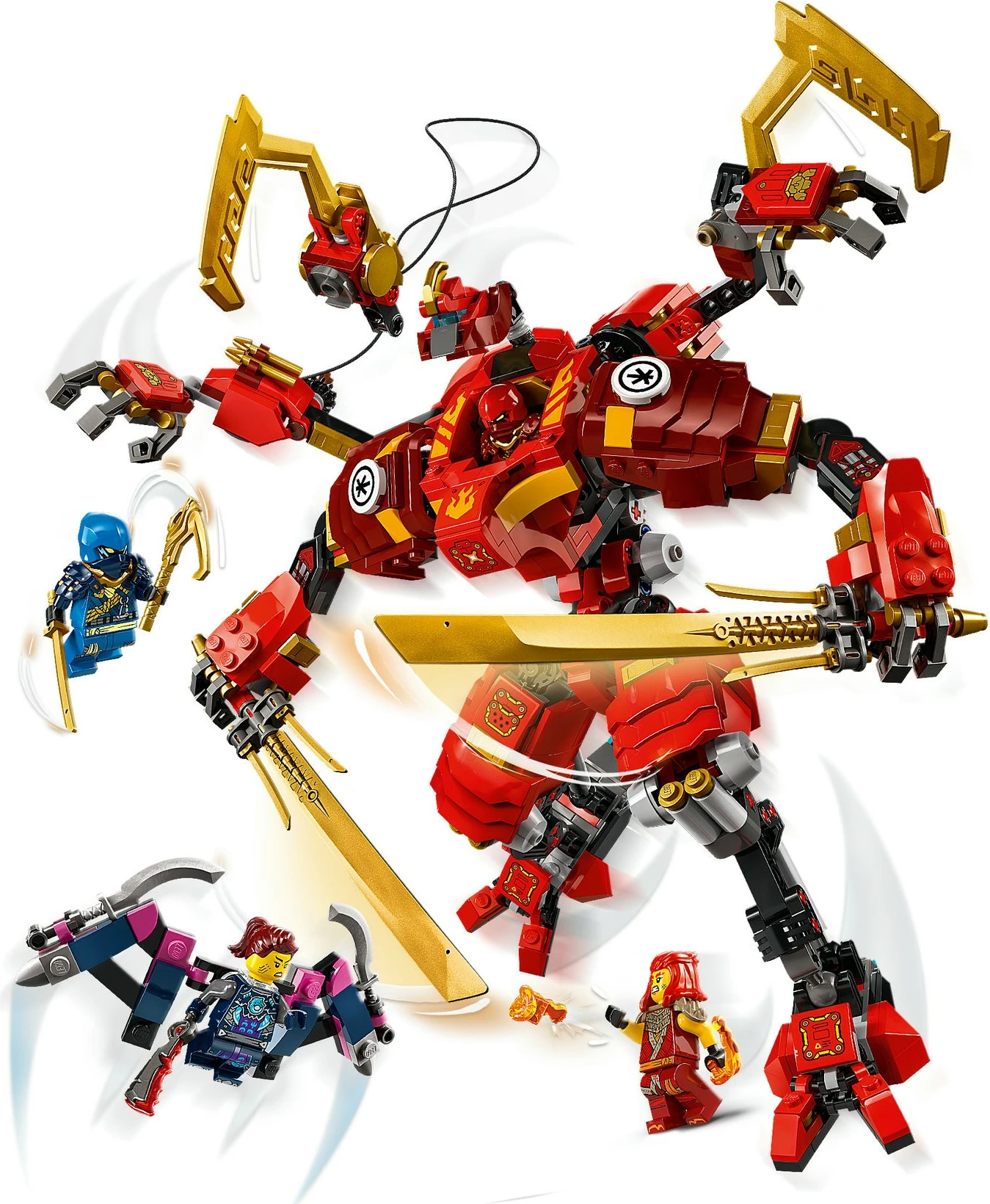Set ndërtimi LEGO Ninjago 71812 Kai’s Ninja Climber Mech, multikolor