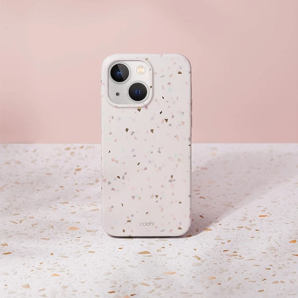 Mbështjellës UNIQ Coehl Terrazzo për iPhone 14 Plus, sand