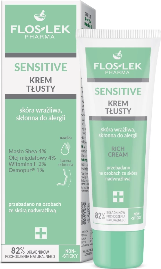 Krem për fytyrë për femra Floslek Sensitive Thick, 50ml