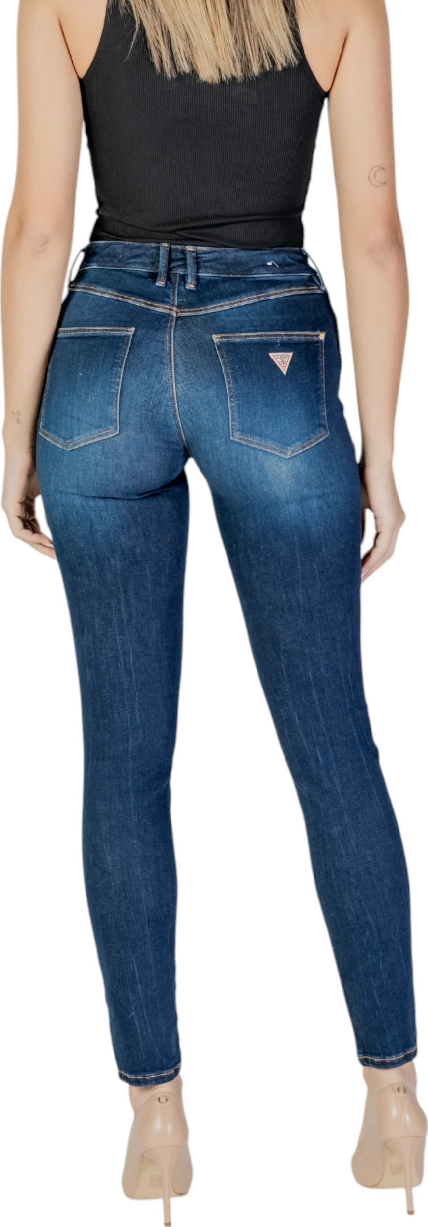 Pantallona xhinse për femra Guess 1981 W2YA46D4Q03, denim i errët [Madhësia: W26 L31]