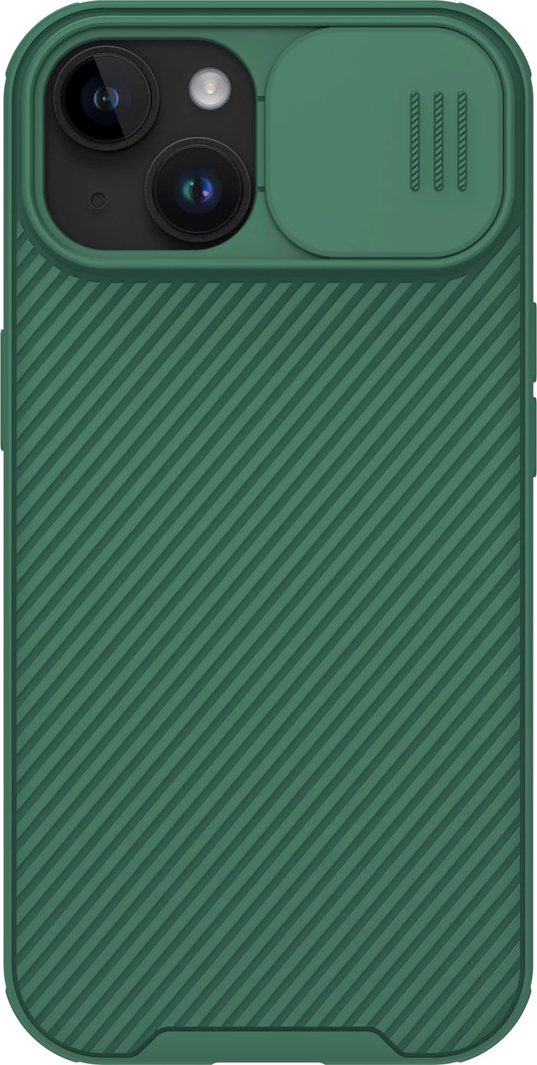 Mbështjellës Nillkin CamShield Pro Magnetic për iPhone 15 Plus, me mbrojtës kamere, Gjelbër
