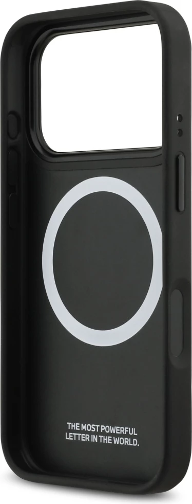 Mbështjellës BMW M Perforated Stripe Logo MagSafe për iPhone 17 Pro, eco-lëkurë/PC/TPU, blu, në kuti
