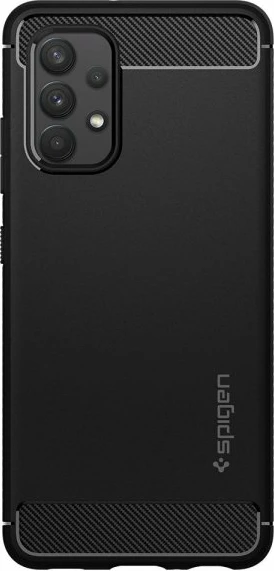 Mbështjellës Spigen Rugged Armor për Samsung Galaxy A72/A726 5G, silikon, i zi