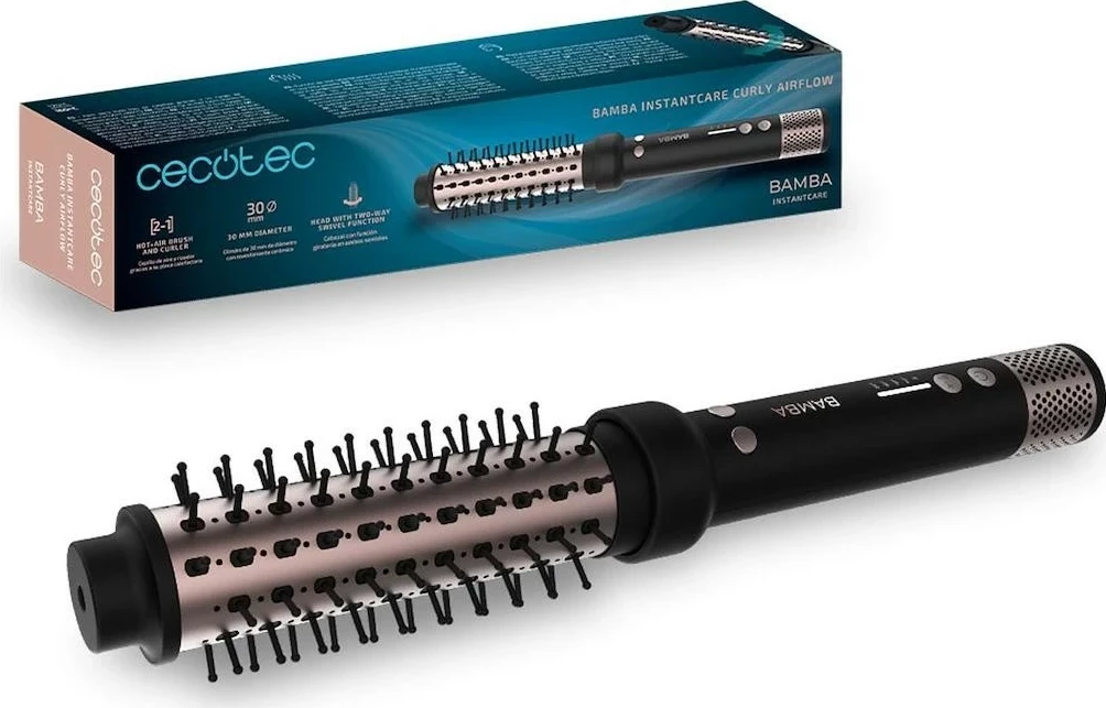 Tharëse flokësh Cecotec InstantCare Curly Airflow, e zezë