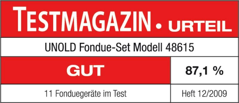 set fondue elektrik UNOLD 48615 0.8 L 6 persona 500W inoks, e zezë