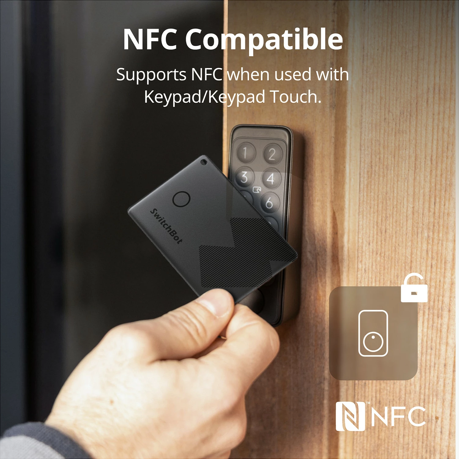 Kartelë gjurmimi SwitchBot Wallet Finder Card W2500032, Apple Find My, NFC, IP67, 2.5mm, e zezë