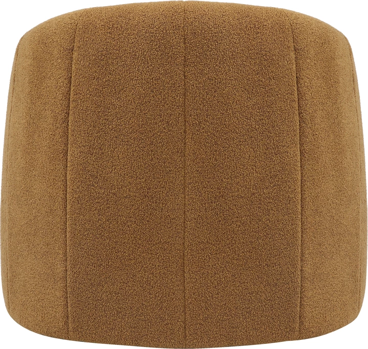 Fotel Fassy, stof boucle, ngjyrë mustard, 80x66x80cm