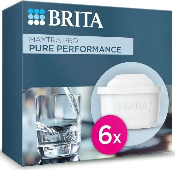 Brita Pure Performance Filter Zëvendësues Uji, Pako me 6 filtera