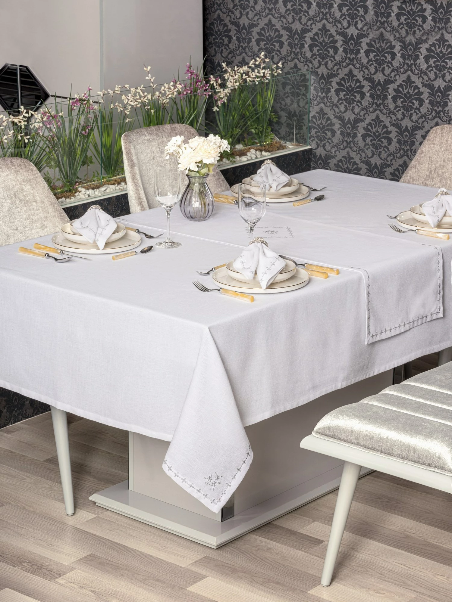 Set mbulesash tavoline (8 copë), L'essentiel, Pera, e bardhë