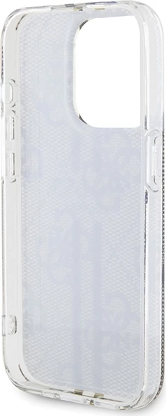 Mbështjellës Guess IML 4G Gold Stripe për iPhone 15 Pro, Kafe