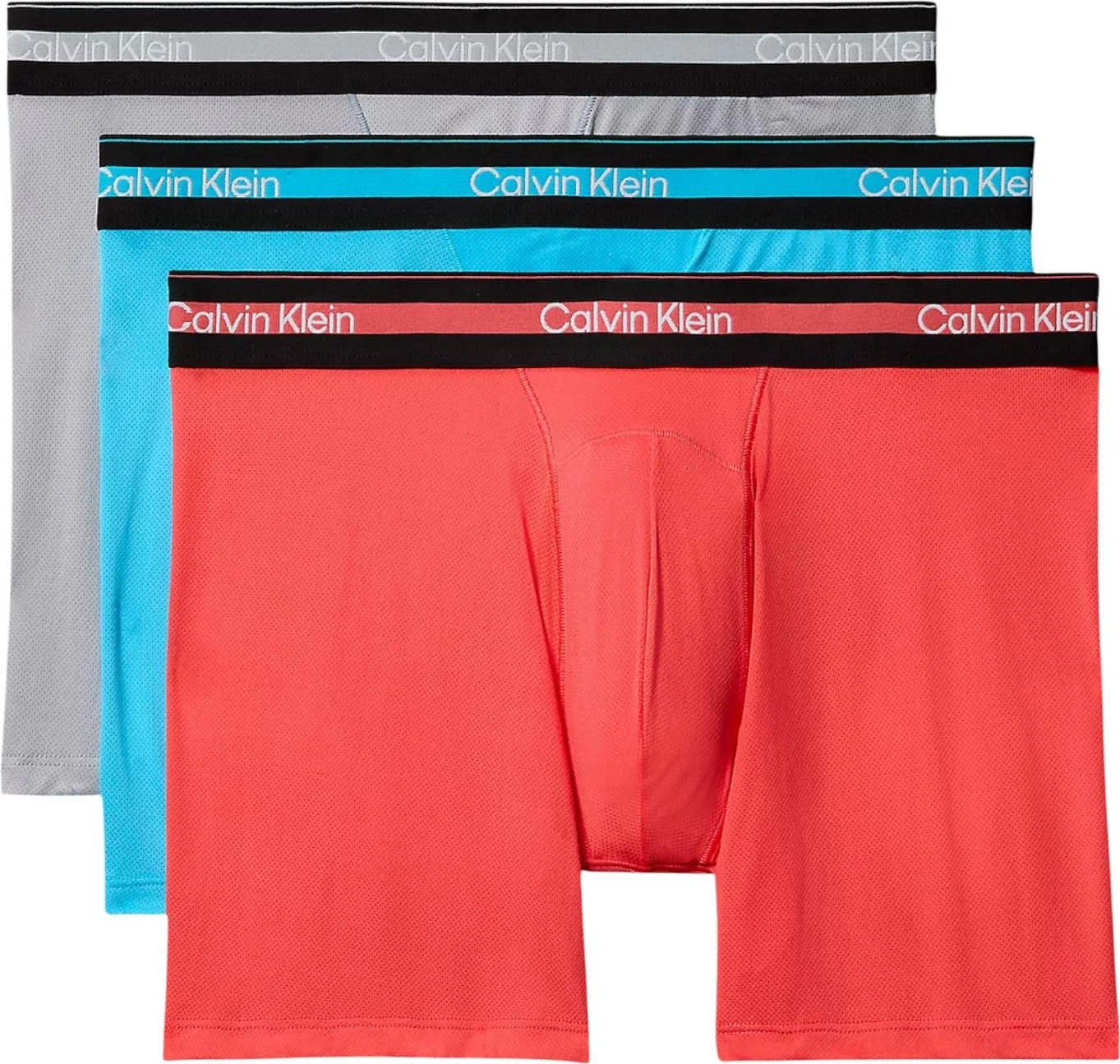 Të brendshme boxer brief 3-palëshe për meshkuj Calvin Klein Underwear LV00NB4537, gri-kaltër