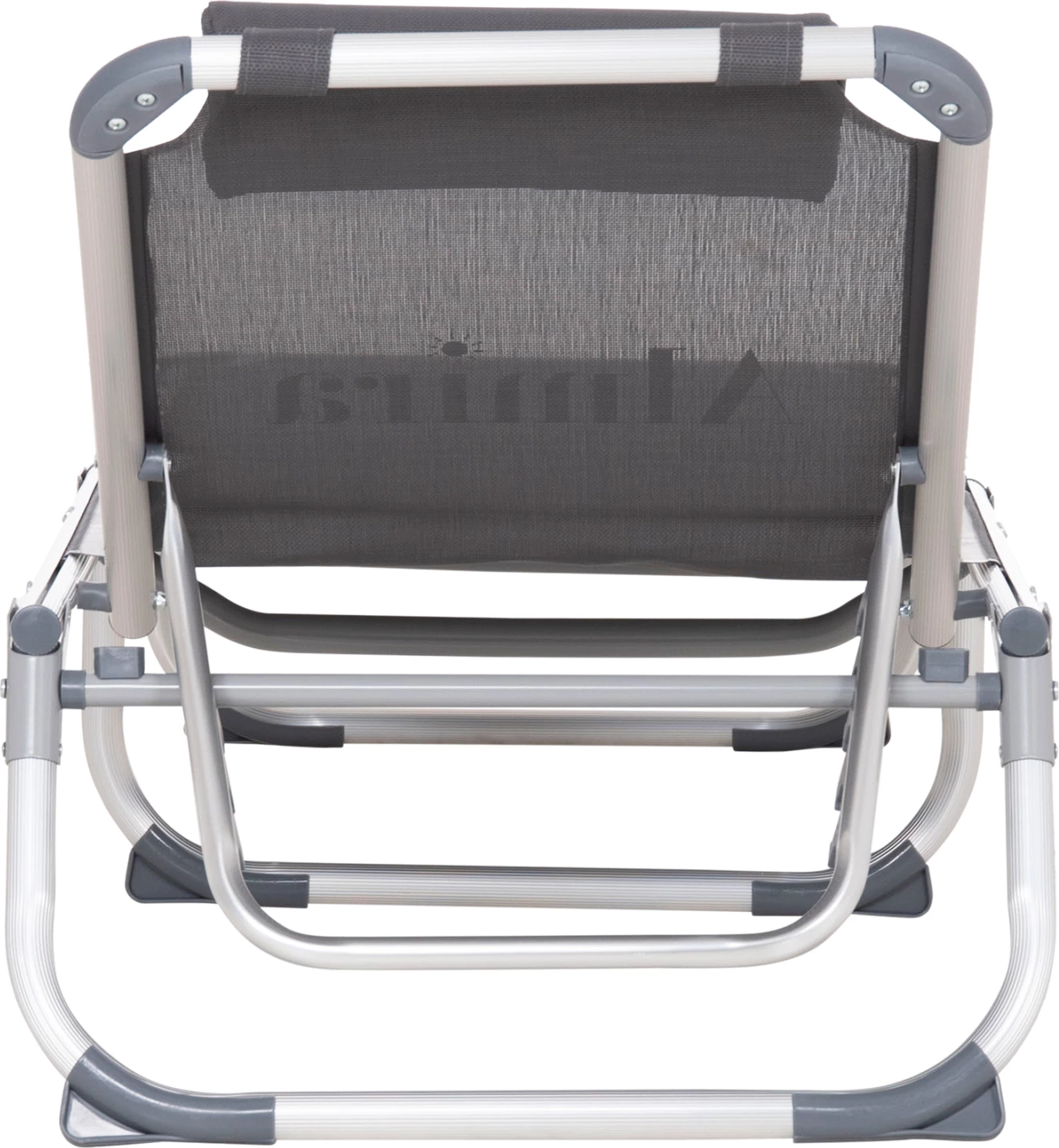 Shezlong plazhi i rëndë, alumin, tekstilene gri, ALMIRA FH5054.10, 187x59x78cm