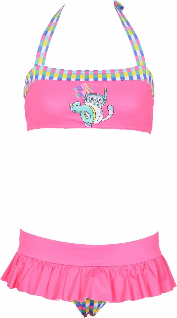 Set bikini për fëmijë, 2 pjesë, Jumeon, Kitty, rozë