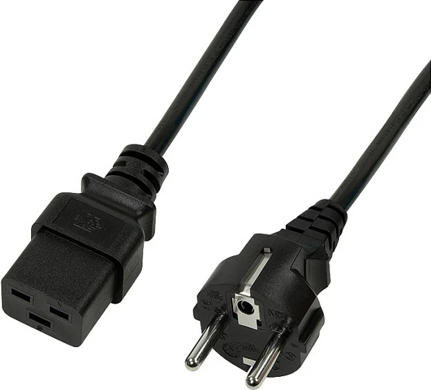 Kabllo rryme LogiLink CEE 7/7 në IEC C19, 1 m, e zezë