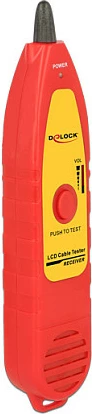 Gjurmues kabllosh DeLOCK 86109, marrës për tester kabllosh, 3.5 mm, 9 V, kuq/verdhë