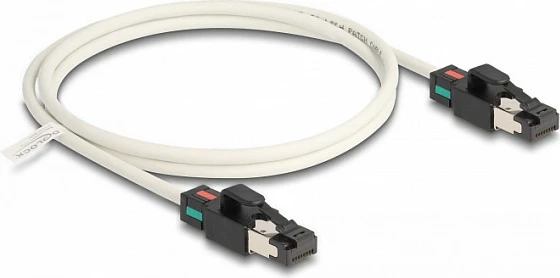 Kablë rrjeti DeLOCK Cat6a S/FTP RJ45 1m, e bardhë