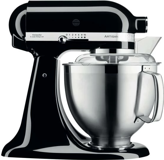 Mikser kuzhine KitchenAid Artisan 5KSM185PSEOB 4.8L, zi (Onyx Black), set me 2 enë