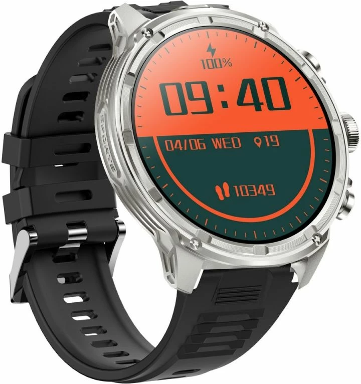 Smartwatch Gravity GT41-3, rrip i argjendtë + byzylyk