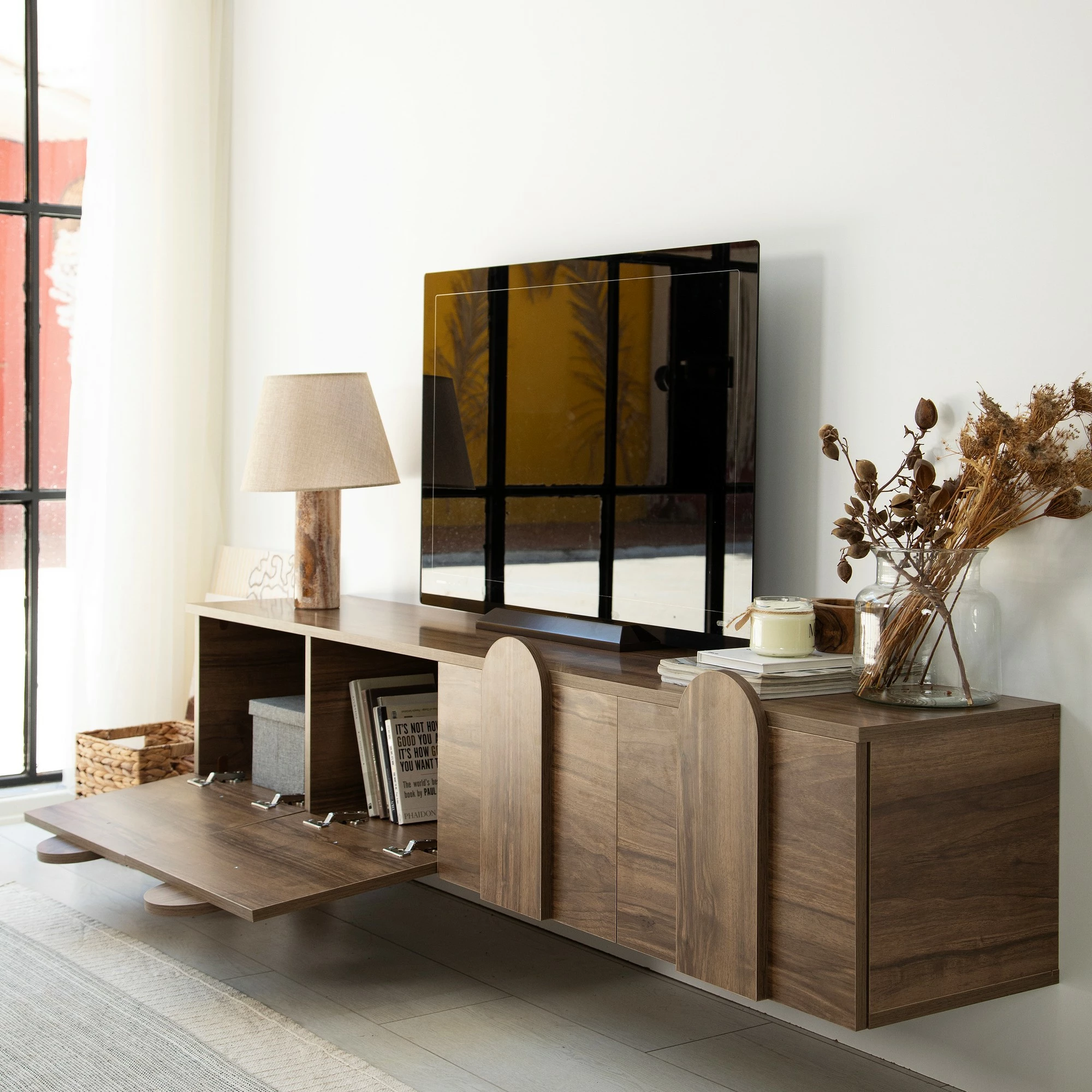 Komodë TV Skye Decor, New Line, ngjyrë arre