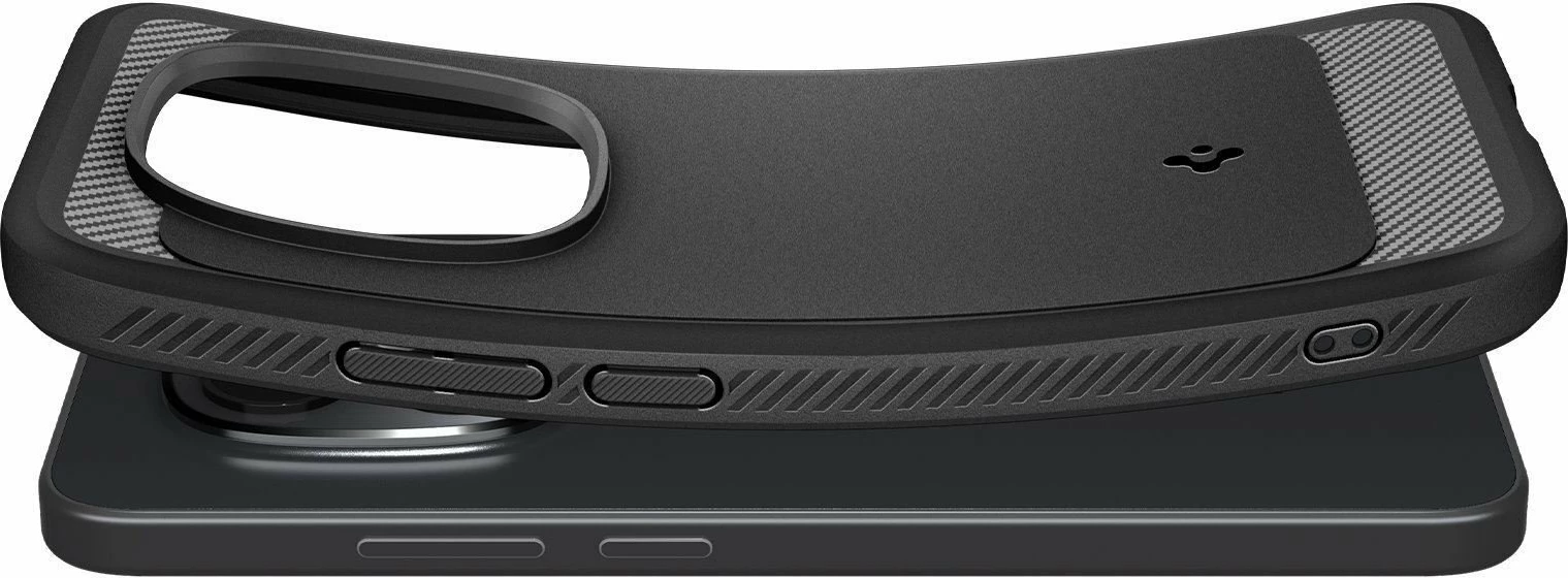 Mbështjellës Spigen Rugged Armor për Xiaomi Redmi Note 15 Pro 5G, TPU, karikim wireless, MIL-STD 810G, i zi mat