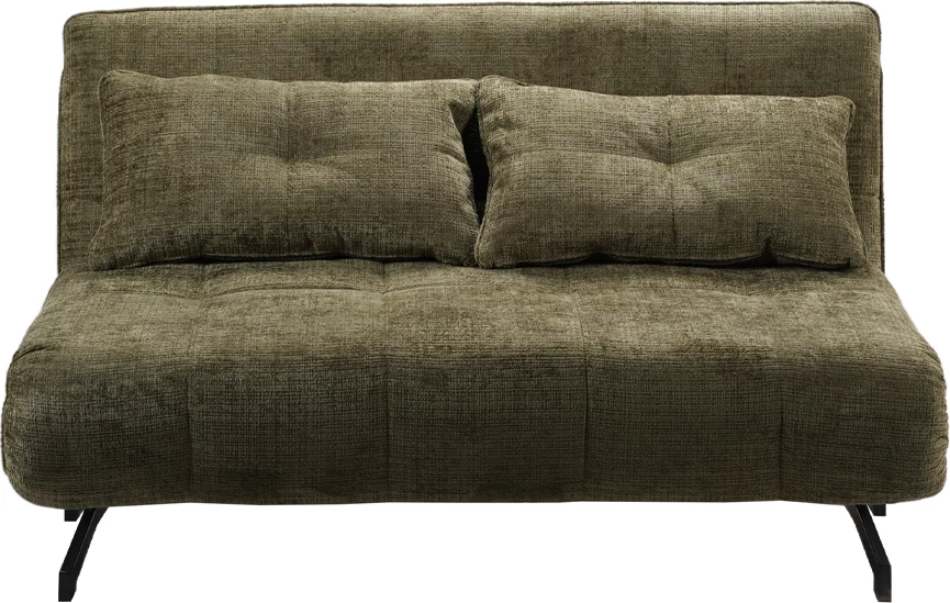 Divan i palosshëm dy ulëse, ngjyrë ulliri, 142x88x86cm
