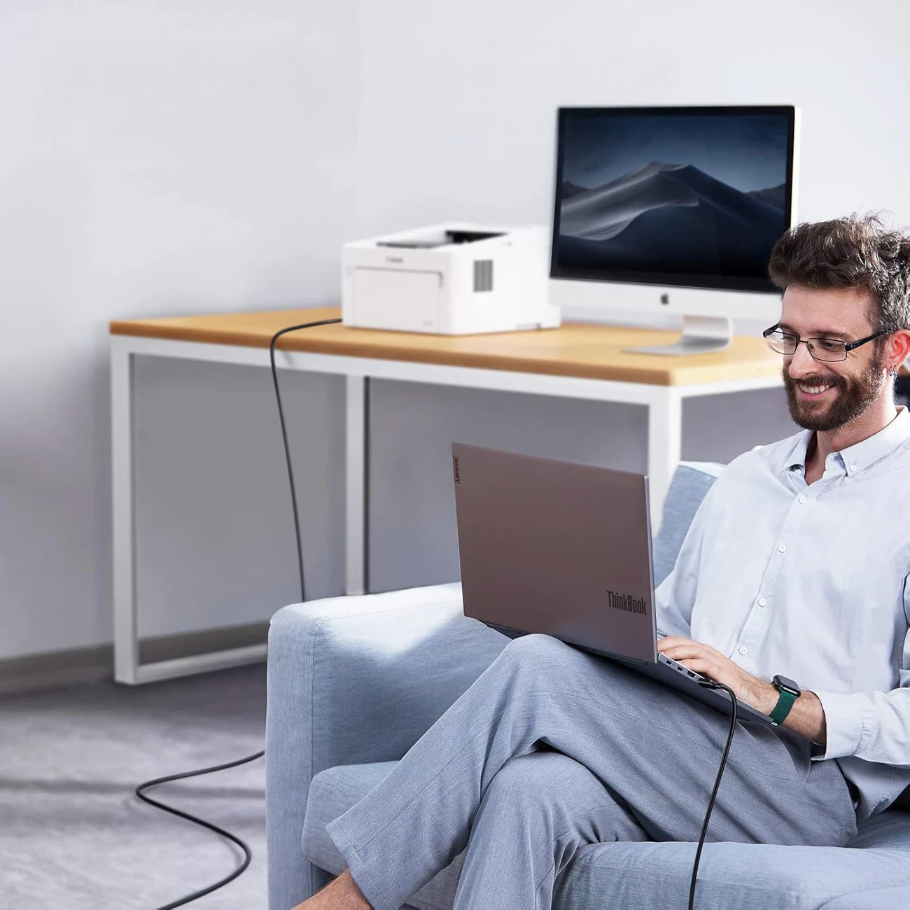 Kabllo USB-B në USB-C, Wozinsky WKDDY1S, 1 m USB 2.0 480 Mb/s, e zezë