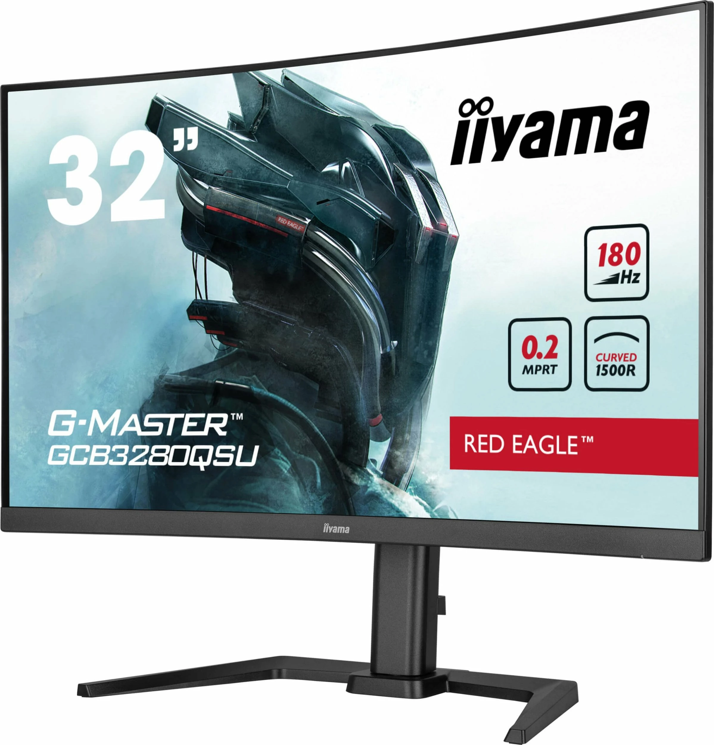 Monitor iiyama G-Master GCB3280QSU-B2 31.5" WQHD 180Hz i lakuar, zi
