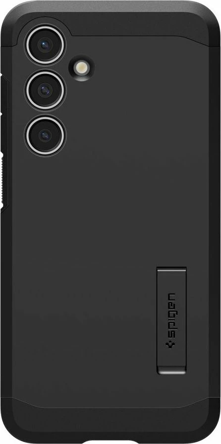 Mbështjellës Spigen Tough Armor MagSafe për Galaxy S25, TPU/PC, kickstand i integrum, i zi