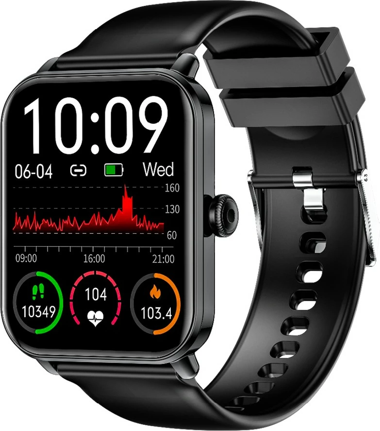 Smartwatch bea-fon 102, 1.83", GPS, 38 g, e zezë