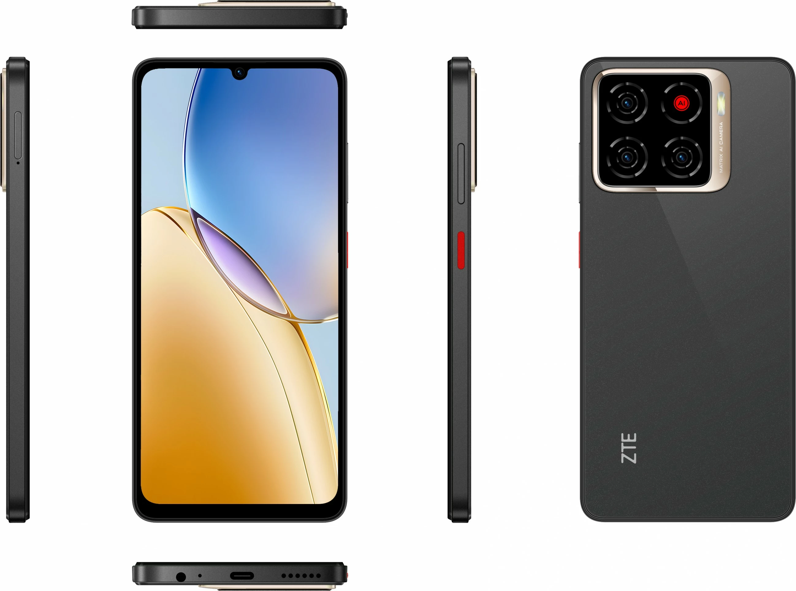 Celular ZTE Blade A56, 4GB RAM, 64GB, e zezë